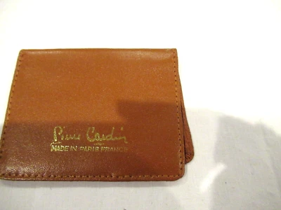 Pierre Cardin brown leather card wallet, made in Paris France - Image 1 of 4