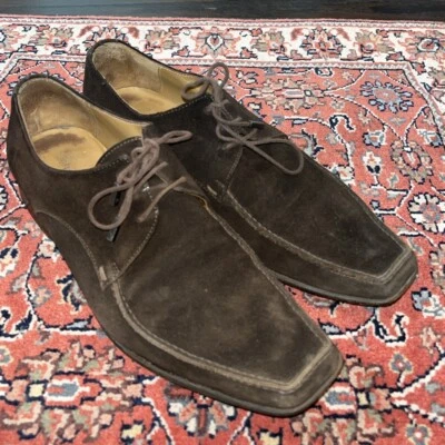 Zapatos Louis Vuitton para hombre marrón gamuza cuero con cordones talla LV 7, US8 Foto 1 de 4