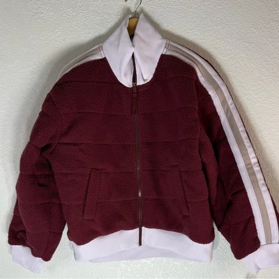 NWT Free People Movement Fleecy Sherpa Scrunchy Pippa Jacket Mahogany Combo Smal - Image 1 of 4