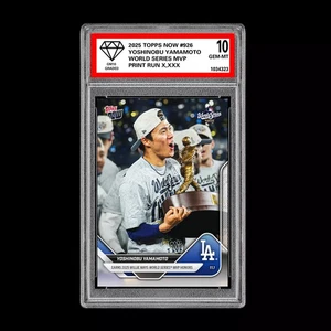 Graded 10 Yoshinobu Yamamoto  WORLD SERIES MVP 2025 MLB Topps NOW 926 Presale - Picture 1 of 2