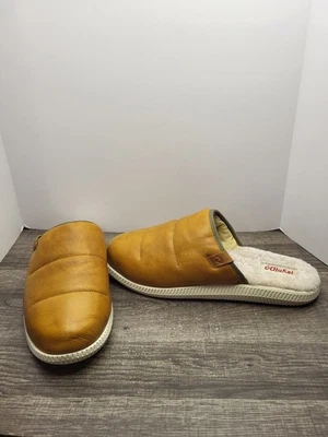 Olukai Mua ’ILI Leather Shearling  Slippers Men's sz 13 Tan New - Image 1 of 4