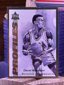 1992-93 Icon Sports Gold Basketball Profiles Bonus #8 David Robinson Team USA - Bild 1 von 2