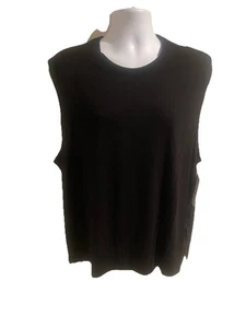 ATHLETIC WORKS BLACK TRI BLEND MUSCLE TEE SIZE 3X LARGE (54-56) FREE SHIPPING - Picture 1 of 4