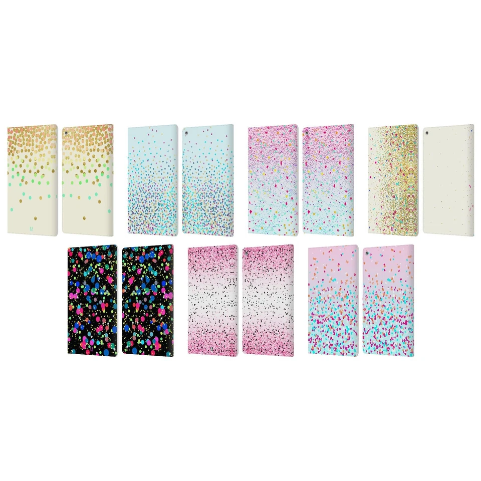 HEAD CASE DESIGNS CONFETTI LEATHER BOOK WALLET CASE & WALLPAPER FOR AMAZON FIRE - Image 1 of 4