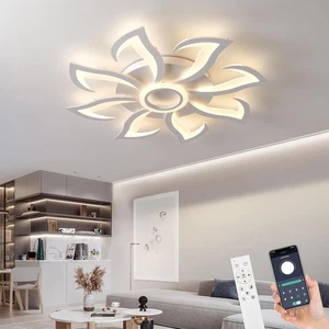 Plafoniera LED Soffitto Moderno, Con Telecomando, Dimmerabile Plafoniere a LED D - Foto 1 di 12