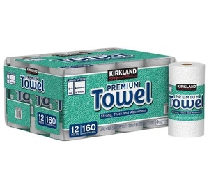 Kirkland Signature Papierhandtücher, 2-lagig, 160 Blatt, 12 Stück Küchenutensilien - Bild 1 von 3