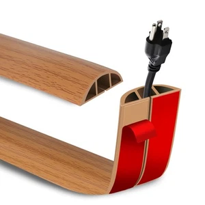 6FT Cord Cover Self Adhesive Floor Cable Management, Soft PVC Cord Hider Powe... - Picture 1 of 7