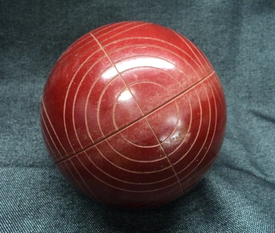 Vintage Bocce Replacement Ball 4.5", 2lb 6oz Burgundy Red Sportcraft?? - Image 1 of 2