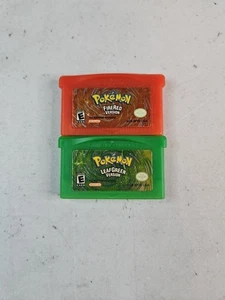 Pokémon: Verde Hoja y Pokémon: Rojo Fuego Auténtico, Probado, Lote Pokémon Limpio - Imagen 1 de 8