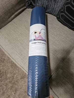 Portable Blue EVA Yoga Mat Anti-slip Fitness and Outdoor Exercise Mat NEW 60x 24 - Image 1 of 4