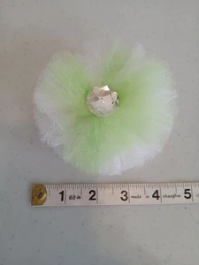Girls Poofy Tulle Hair Clip Pageant Dance Competition Special Event Photo Shoot - Picture 1 of 10
