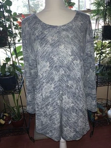 SHANNON FORD NEW YORK Gr. XL grau/weiß/silber Tunika silber Perlen 3/4 Ärmel - Bild 1 von 7