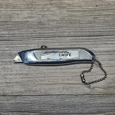 Vtg 3" Sears Craftsman Mini Razor Knife Pocket Boxcutter Keychain 9-9543 - Image 1 of 4