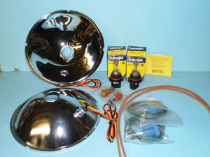 1933 1934 Ford passenger car  truck head light halogen reflector kit w/ signals - Picture 1 of 1