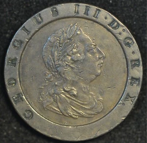 Twopence 1797 George III Cartwheel VF (T92) - Picture 1 of 2