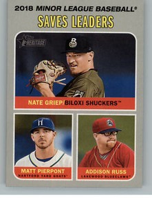 2019 Topps Heritage Minor League 200 Addison Russ Nate Griep Matt Pierpont