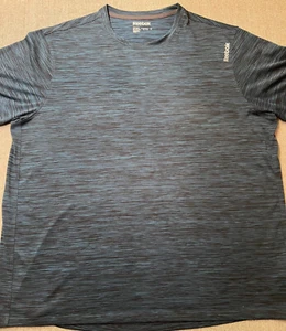 Reebok Mens Shirt Size 2XL XXL Blue Regular Fit Crew Neck Short Sleeve NWOT - Picture 1 of 4