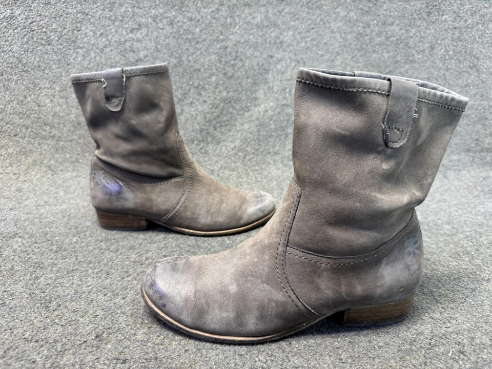 OTBT ботинки Vibram кожи Western женщин 7,5 серый Moto лодыжки - Изображение 1 из 4