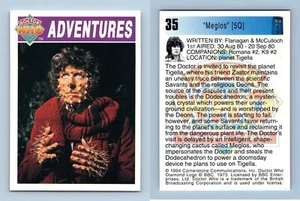 "Meglos" #35 Doctor Who Series 1 Cornerstone 1994 Trading Card - Picture 1 of 1