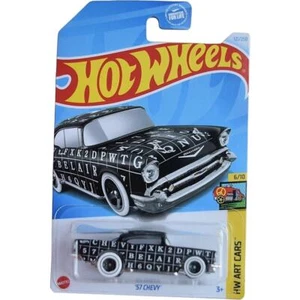 Coches artísticos Hot Wheels negros '57 Chevy 121/250 HW 6/10 [HTB75-N9C0F] T6 - Imagen 1 de 1