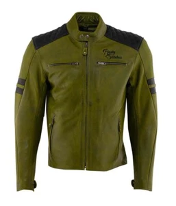 Rusty Stitches Lederjacke Jari grün Motorradjacke Gr. M - SALE - UVP 289,95€ - Bild 1 von 2