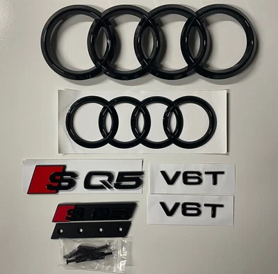 Nuevo Audi SQ5 V6T Y2018+ Anillo delantero trasero malla parrilla insignia emblema Express Post OE Foto 1 de 4