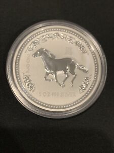 2002 Australian Series I Year of the Horse 1oz 999 Silver - Perth Mint