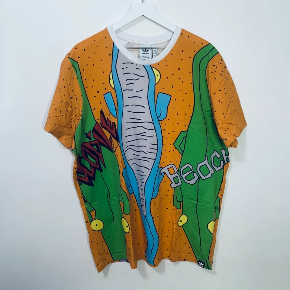 男子 Adidas 限量版 Beach Alligator T 恤 2XL — 第 1/4 张图片