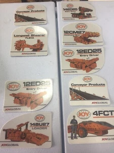 Lot Of 9 Joy mining stickers Last Produced With Old Logo - Picture 1 of 6