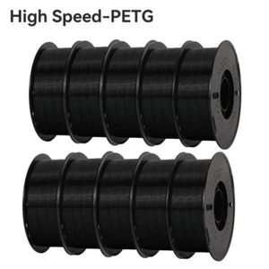 3D Drucker Filament 10KG High Speed PETG 1,75mm Printing Bündels Spulen Schwarz - Afbeelding 1 van 9