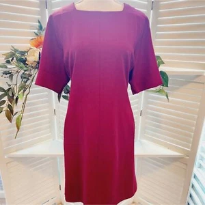 M.M. LAFLEUR NEW YORK BURGANDY SHIFT DRESS SIZE 1X - Picture 1 of 7