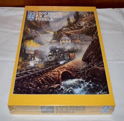 FX Schmid 1000pc Puzzle SILVER BELLE RUN Railroad Train MIning Ted Blaylock HS7 - Image 1 of 4
