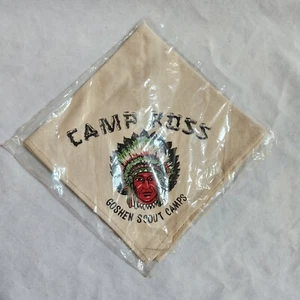 Camp Ross Goshen Boy Scout Camps BSA Tan Neckerchief NEW VTG - Picture 1 of 4