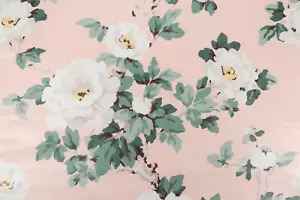 4 Vorhänge nostalgische Wald Rose weiß Boudoir englische Rose auf weicher Kamee rosa - Bild 1 von 2