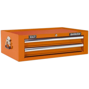 Sealey Superline Pro 2 Drawer Mid Tool Chest Orange - Picture 1 of 6
