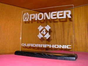 PIONEER QUADRAPHONIC RECEIVER ETCHED GLASS W/BASE - Picture 1 of 3