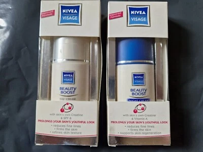 2 X NIVEA VISAGE BEAUTY BOOST DAY & NIGHT CREAM  50ML (FREE DELIVERY) - Image 1 of 4