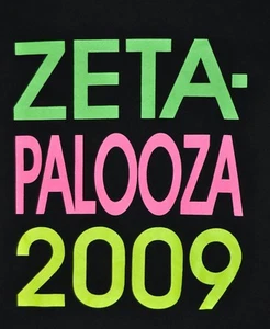 t-shirt medium zeta chi sorority 2009 zeta palooza 19.5 inches pit to pit - Picture 1 of 6