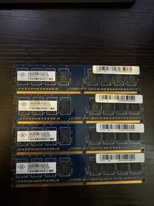 4 x 512MB (2GB Kit) Nanya NT512T64U88B0BY-3C PC2-5300U 555 Computer Memory RAM - Picture 1 of 1