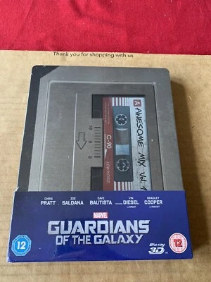 GUARDIANS OF THE GALAXY 3D & 2D BLU RAY STEELBOOK UK ZAVVI VOLUME 1 NEW & SEALED - Image 1 of 4