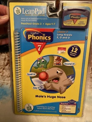 LeapPad Phonics-Mole's Huge Nose-Lesson 7-NEW-Sealed-Ships FREE - Image 1 of 2