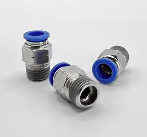 Push In To Connect One Touch Luftfitting 3/8Tube OD- 1/4 NPT, 3 Stück - Bild 1 von 2
