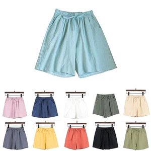 Shorts Homewear Loose Slight Stretch Solid Color Streetwear Breathable - Picture 1 of 24