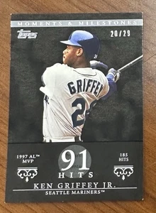 2007 Topps Moments & Milestones #47 Ken Griffey Jr. Hits schwarz /29 - Bild 1 von 3