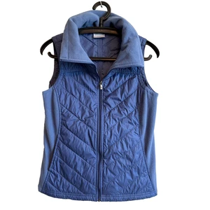Columbia Women’s Size Small Blue Vest Down Puffer Full Zip Mock Neck Outdoors - Picture 1 of 16