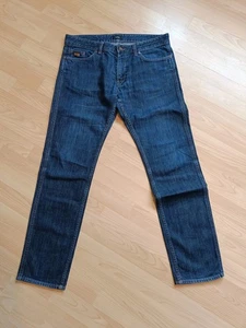 Pantalones de mezclilla ajustados elásticos Hugo Boss W34 L32 etiqueta negra Delaware 3 azul - Imagen 1 de 5