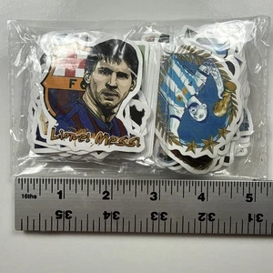 100 calcomanías de vinilo impermeables para botellas de agua para computadora portátil Messi fútbol - Imagen 1 de 4
