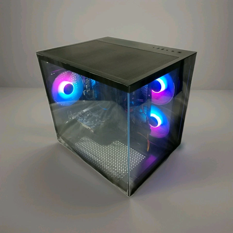 14th Gen i3 PC 16G RAM Radeon RX550 GPU 512G SSD  WiFi/BT Win 11 Pro ARGB - Image 1 of 4