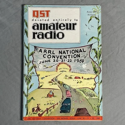 QST Devoted Entirely To Amateur Radio Magazine June 1969 Vintage Ham Radio - Image 1 of 3
