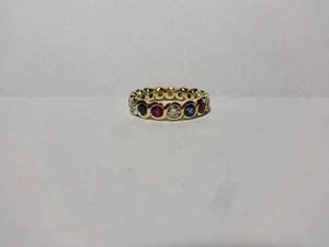 Anillo de memoria rubí brillante, zafiro, oro amarillo 750, 2,01 quilates, hecho a mano - Imagen 1 de 3